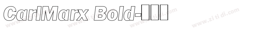 CarlMarx Bold字体转换